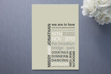 My Type Wedding Invitations
