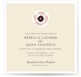 White French Anemone Wedding Invitations