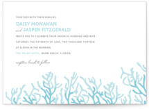 Simple Coral Wedding Invitations
