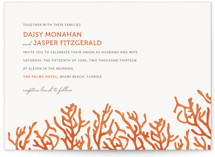 Simple Coral Wedding Invitations