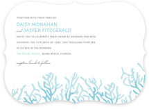 Simple Coral Wedding Invitations