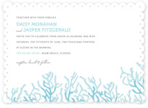 Simple Coral Wedding Invitations