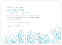 Simple Coral Wedding Invitations