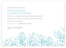 Simple Coral Wedding Invitations