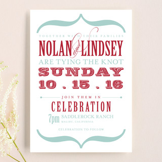 Bold Brackets Wedding Invitations