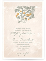 Whimsical Tree with Lanterns Wedding Invitations