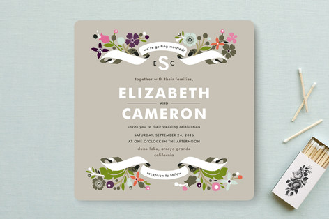 banner and branches wedding invitations by alethea minted