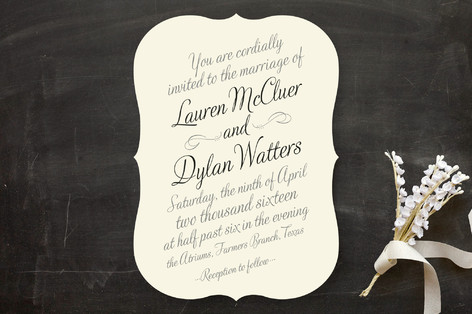 Just My Type Wedding Invitations