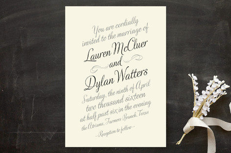 Just My Type Wedding Invitations