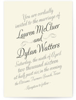 Just My Type Wedding Invitations