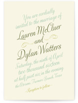 Just My Type Wedding Invitations