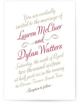 Just My Type Wedding Invitations