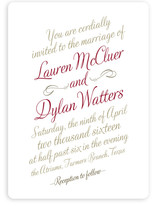 Just My Type Wedding Invitations