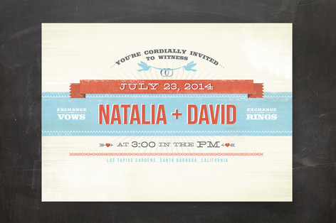 Festival Wedding Invitations This artist gives her design a vintage