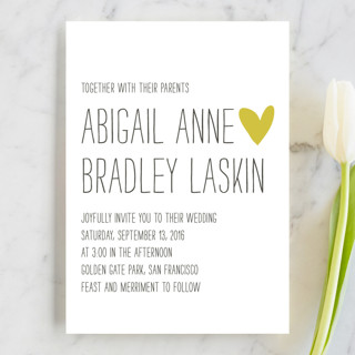 Passing Notes Wedding Invitations