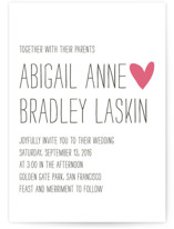 Passing Notes Wedding Invitations
