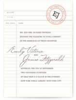Library Wedding Invitations