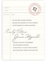 Library Wedding Invitations