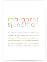 Modern Type Wedding Invitations
