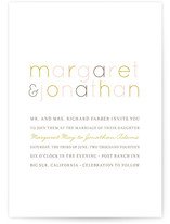 Modern Type Wedding Invitations