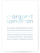 Modern Type Wedding Invitations