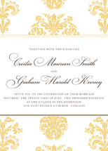 Float + Bridal Brocade Wedding Invitations