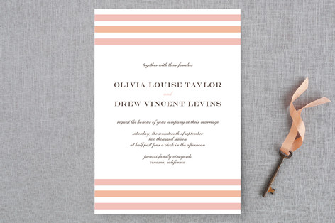 Float + Sweetie Stripe Wedding Invitations