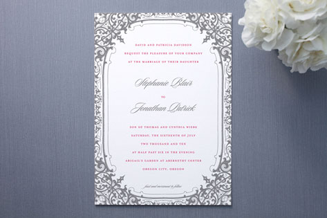 Black and White Themed Wedding Invitations