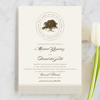 Modern Crest Wedding Invitations