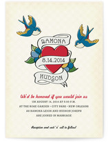 Retro Tattoo Wedding Invitations