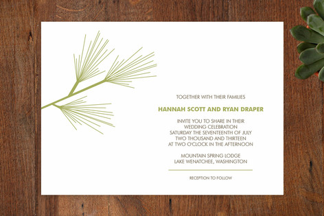 Pine Branch Wedding Invitations