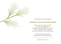 Pine Branch Wedding Invitations, by marabou design