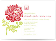 Red Peony Wedding Invitations