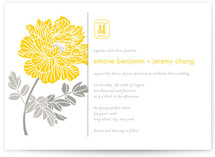 Red Peony Wedding Invitations
