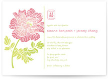 Red Peony Wedding Invitations