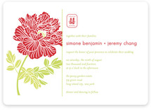 Red Peony Wedding Invitations