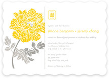 Red Peony Wedding Invitations