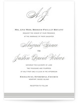Script Monogram Wedding Invitations
