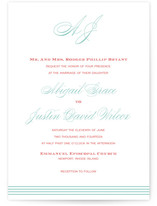 Script Monogram Wedding Invitations