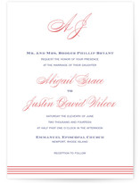 Script Monogram Wedding Invitations
