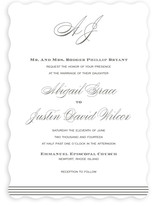 Script Monogram Wedding Invitations