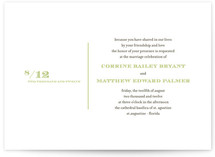 Simple Type Wedding Invitations