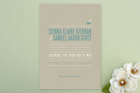 SWEET LINEN Wedding Invitations