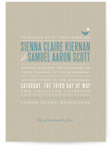 SWEET LINEN Wedding Invitations