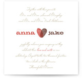 HEART PRINT Wedding Invitations