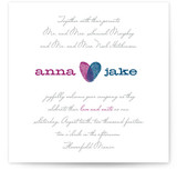 HEART PRINT Wedding Invitations