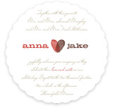 HEART PRINT Wedding Invitations