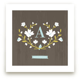 Woodland Initial Art Prints