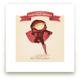 Fairytale Superhero Red Riding Hood Art Prints