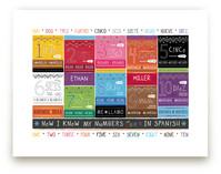 Spanish Numbers + Colors Art Prints